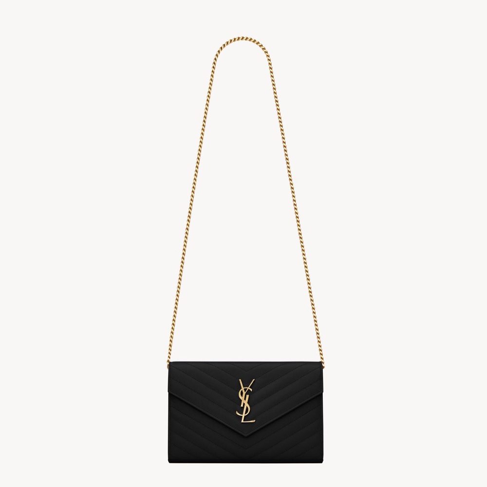 Casandra chain wallet Yves Saint Laurent, ysl crossbody black bag